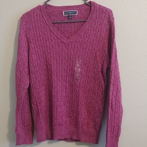 Magenta cotton sweater